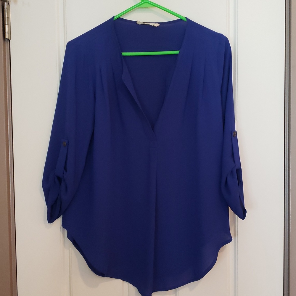 LUSH Women's Small. Blue Tunic Style Shirt Blouse